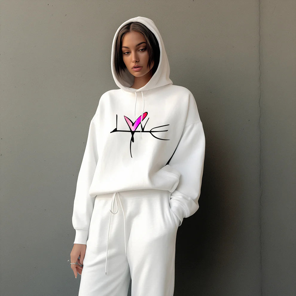 "Love and Heart" Pullover Hoodie