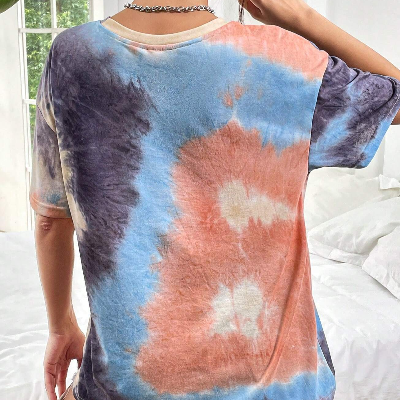 Essnce Tie Dye Drop Shoulder Tee