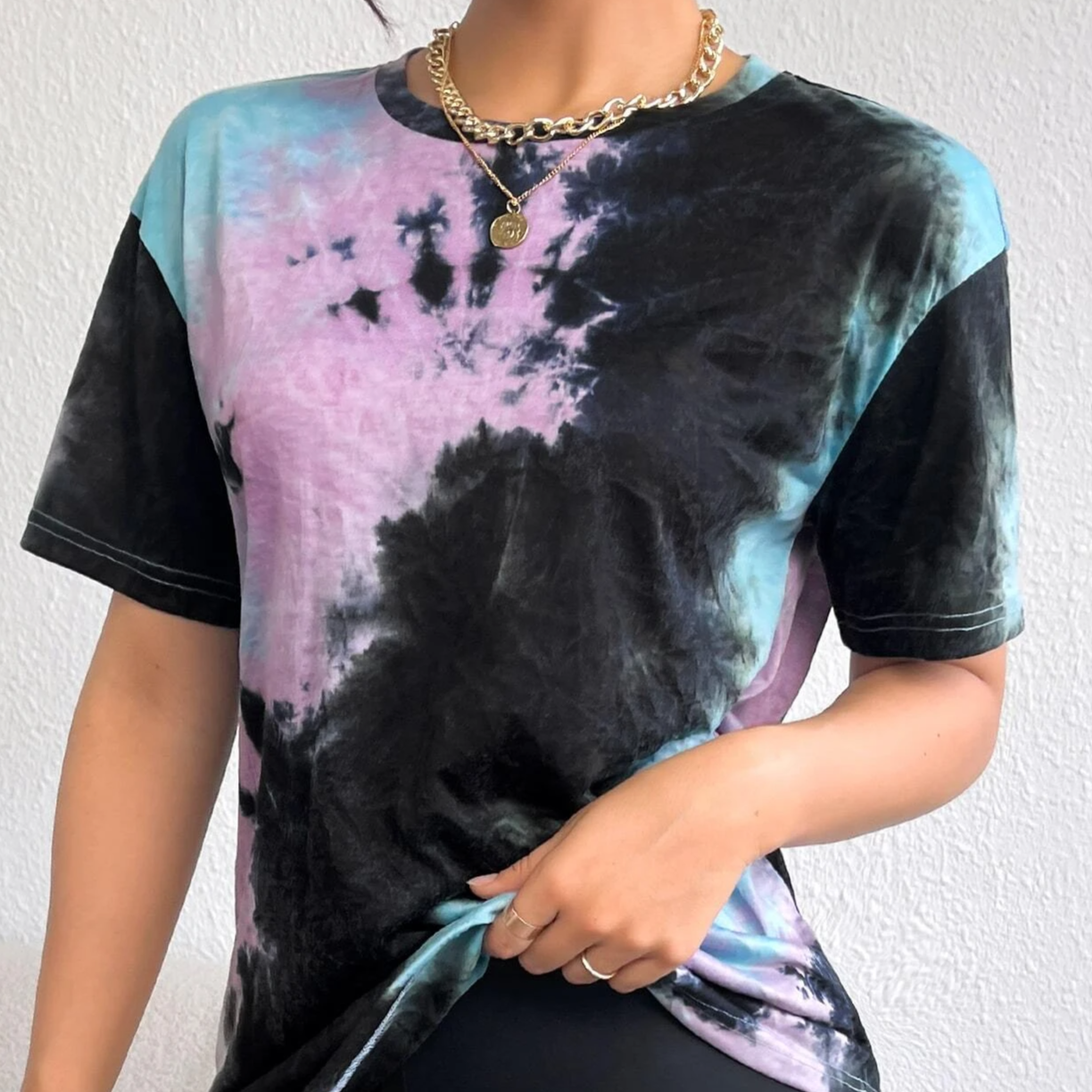 Essnce Tie Dye Drop Shoulder Tee