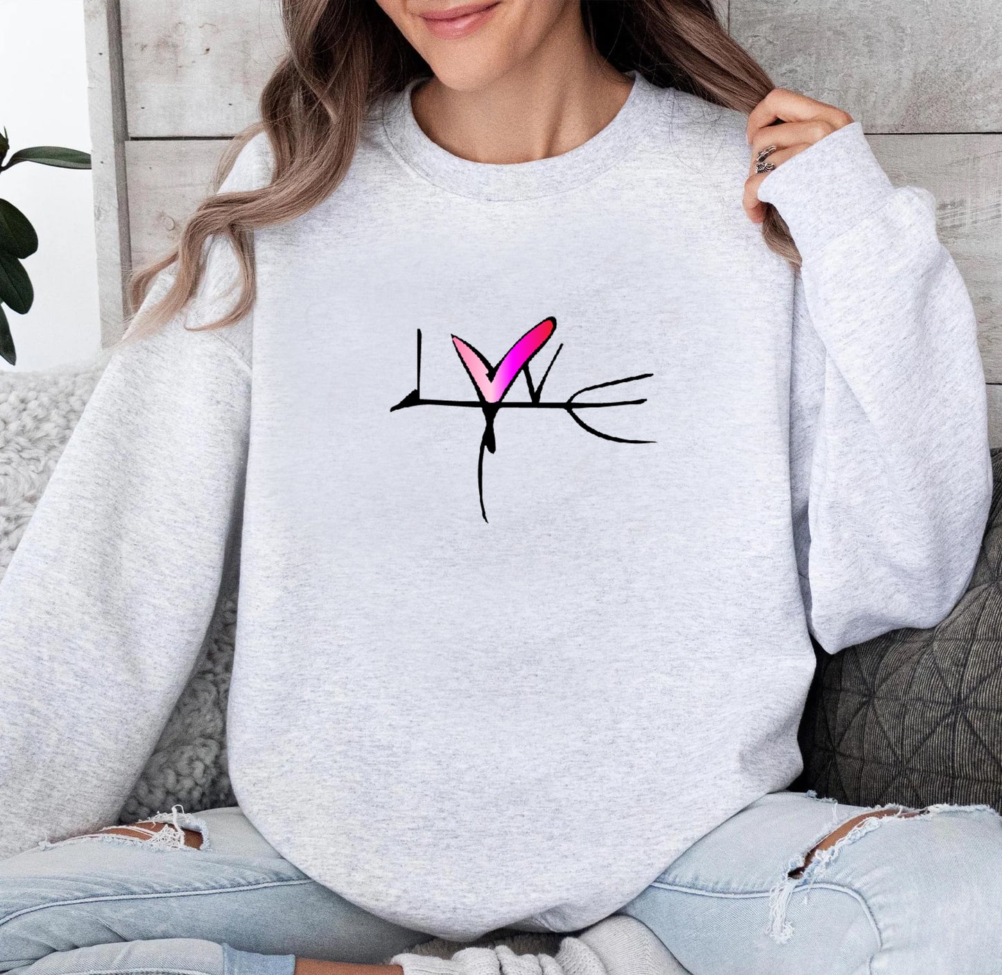 "Love and Heart" Pullover Hoodie