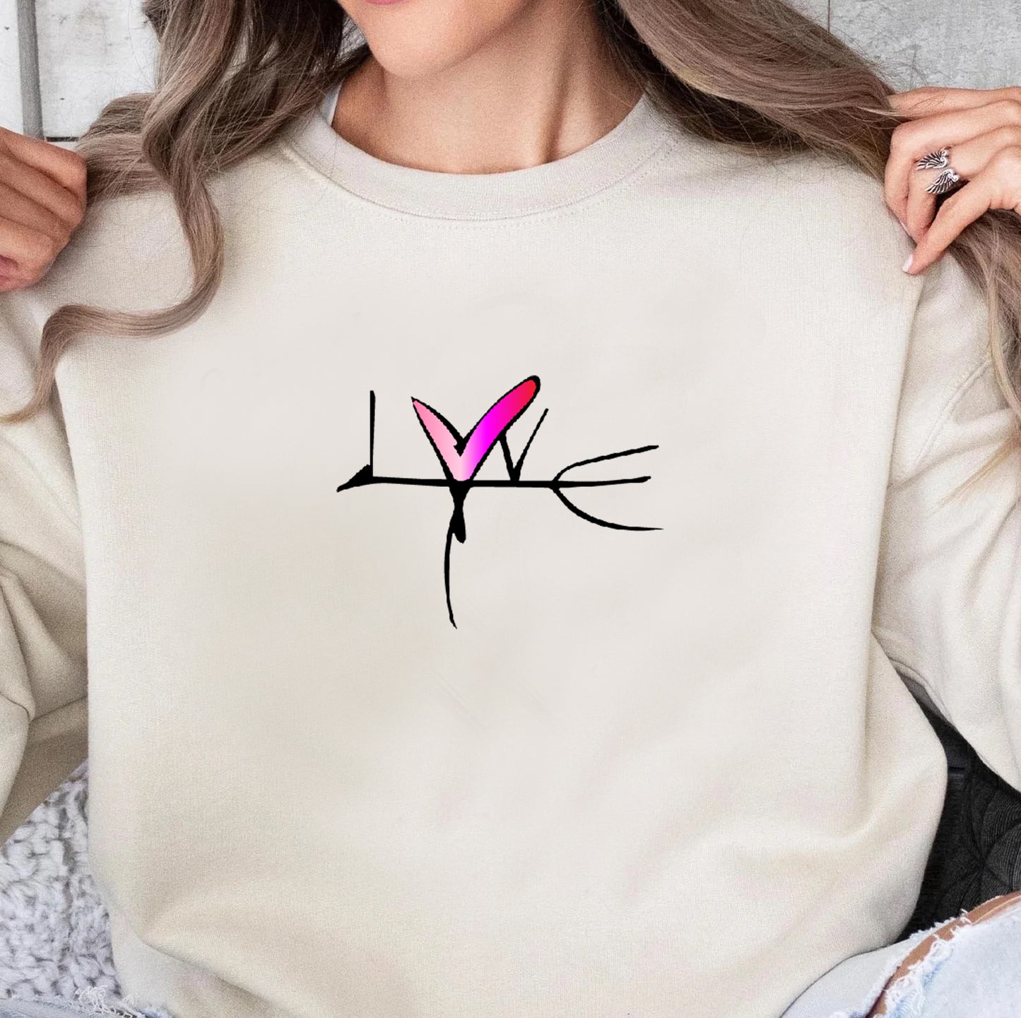 "Love and Heart" Pullover Hoodie