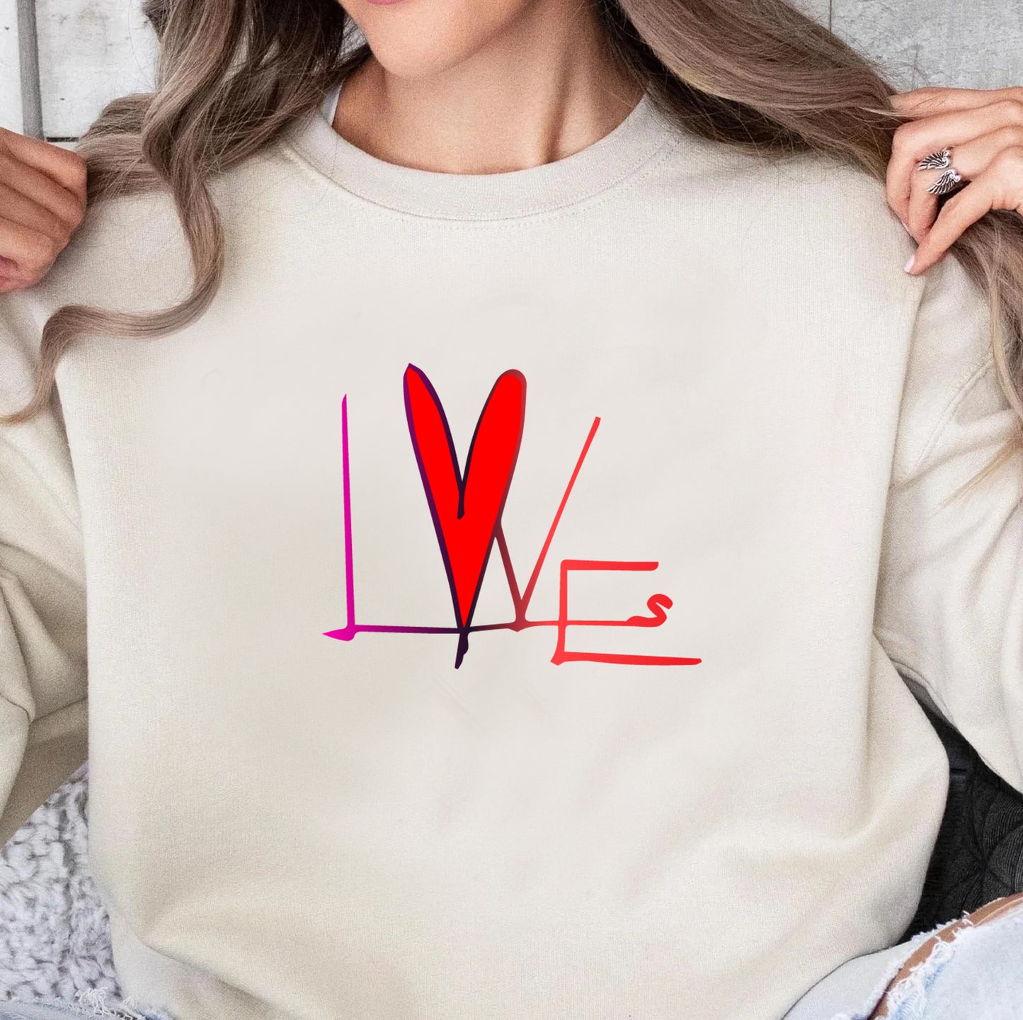 Unisex Graphic College Hoodie(Love)