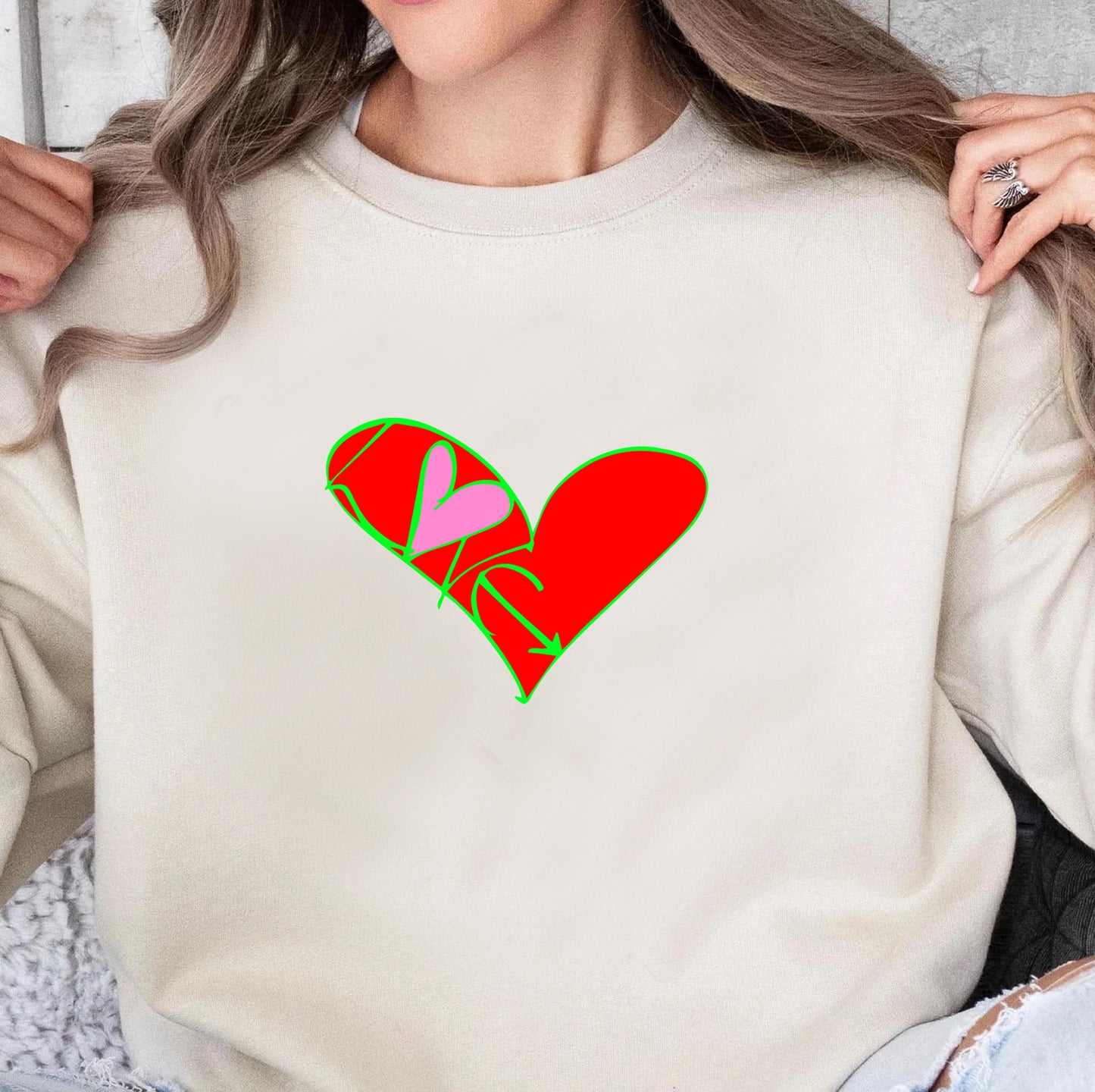 Embroidered Heart Hoodie