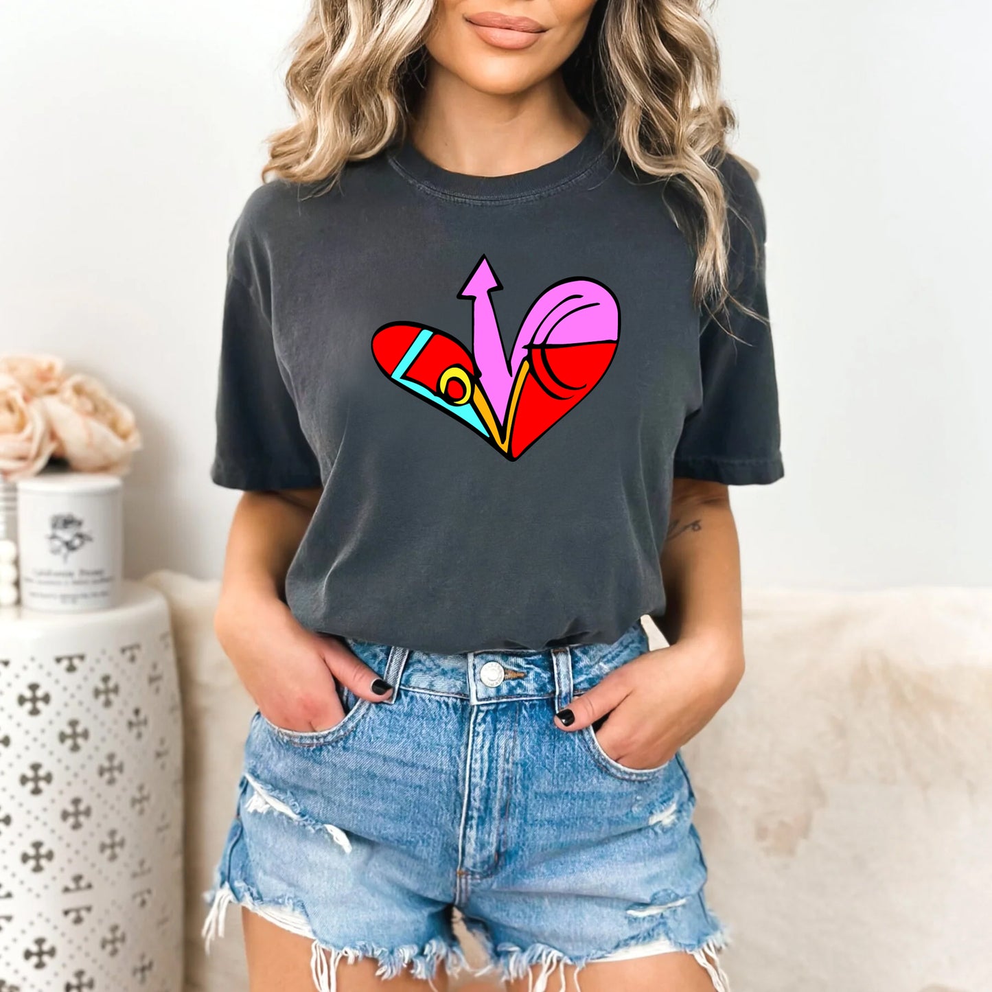 Heart Design Pullover Hoodie