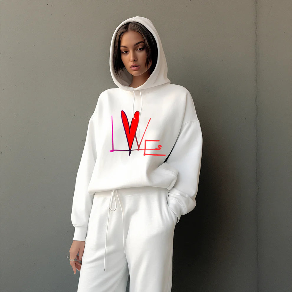 Unisex Graphic College Hoodie(Love)