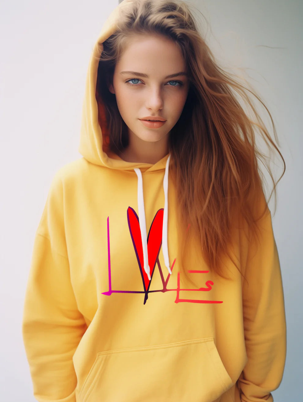 Unisex Graphic College Hoodie(Love)