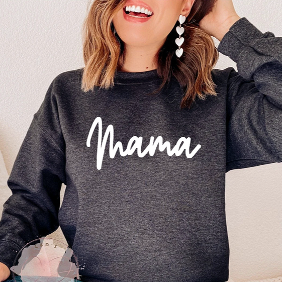 Customized Mama Embroidered Sweatshirt, T-shirt, Hoodie, Gift for Mother's Day