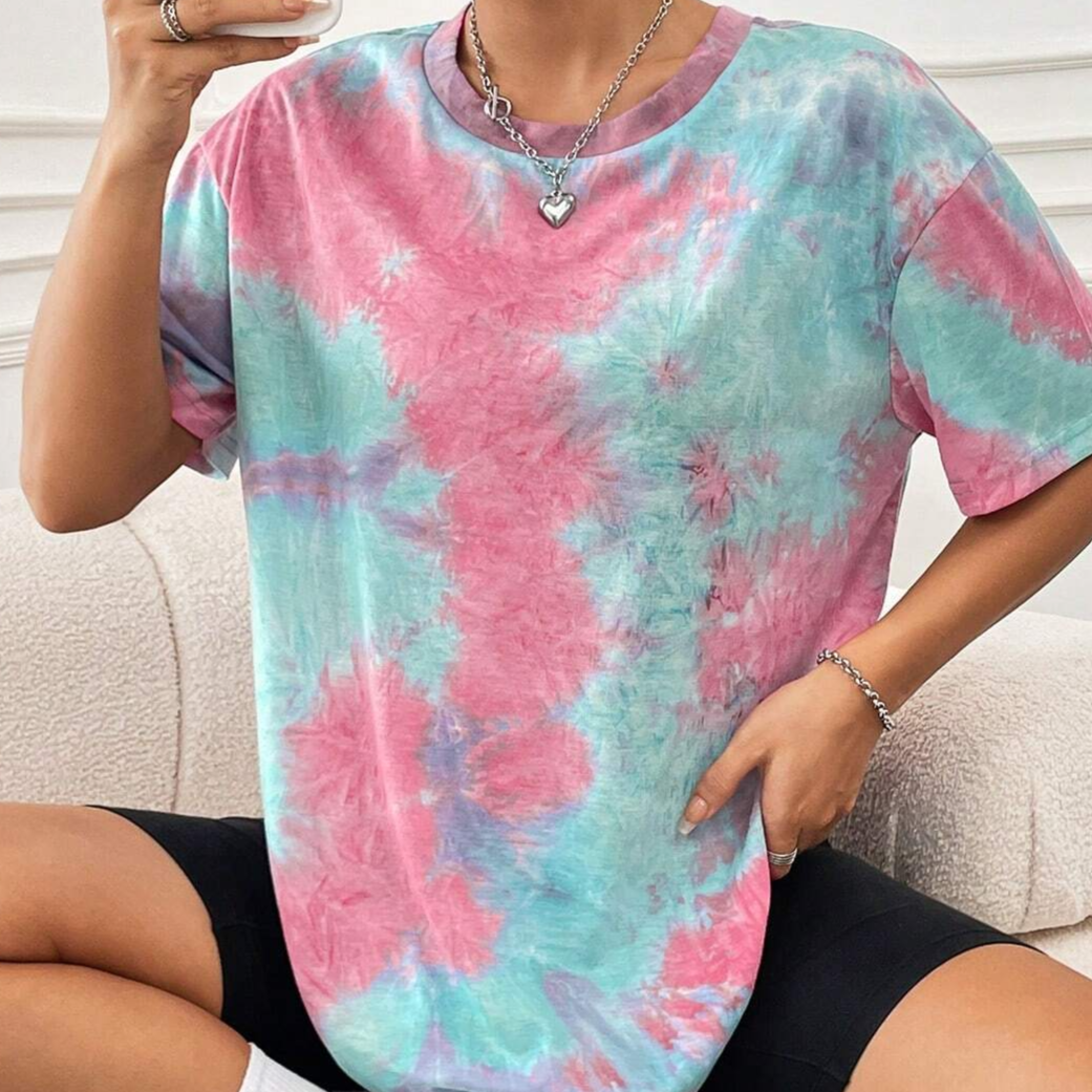 Essnce Tie Dye Drop Shoulder Tee