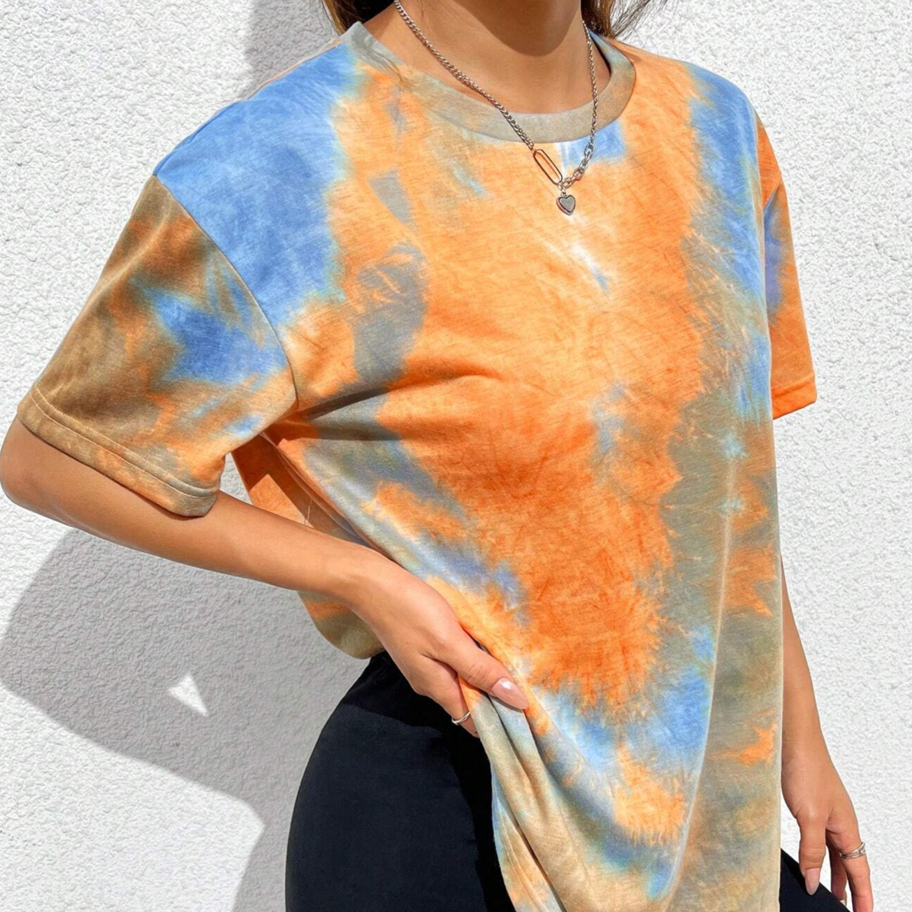 Essnce Tie Dye Drop Shoulder Tee