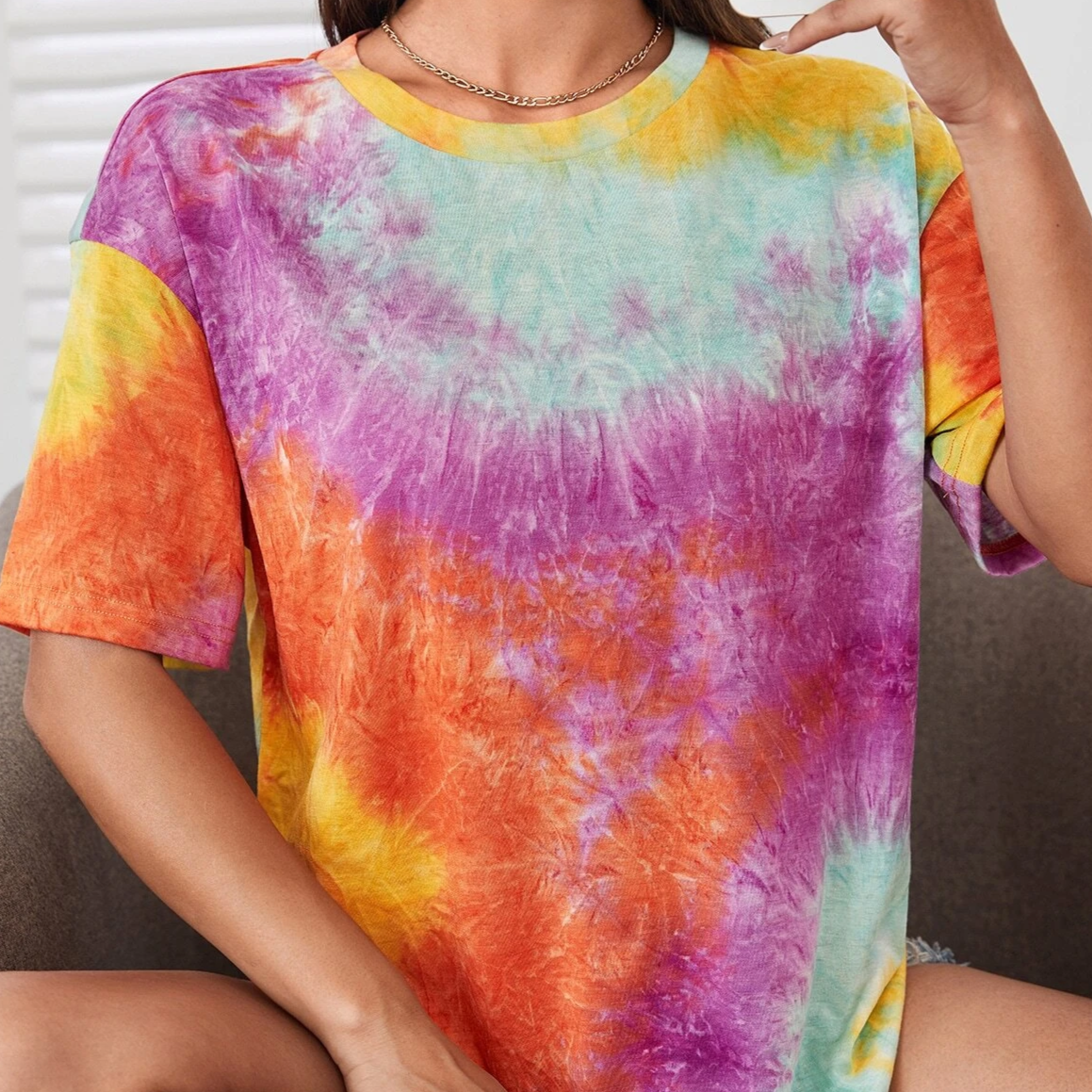 Essnce Tie Dye Drop Shoulder Tee