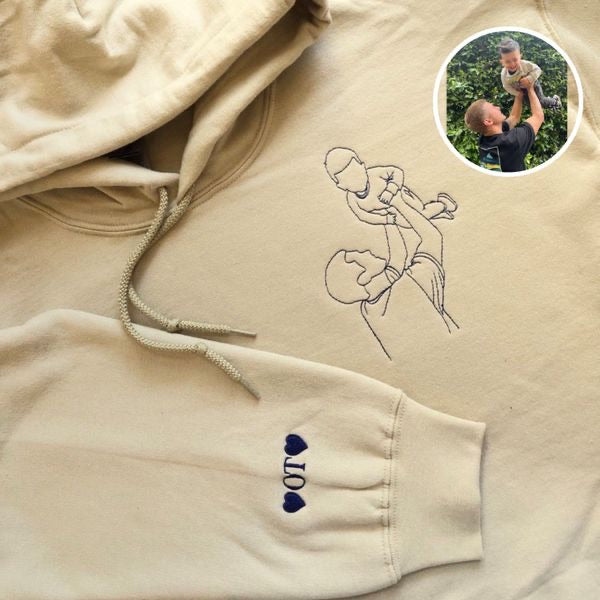 Custom embroidered photo portrait sweatshirt