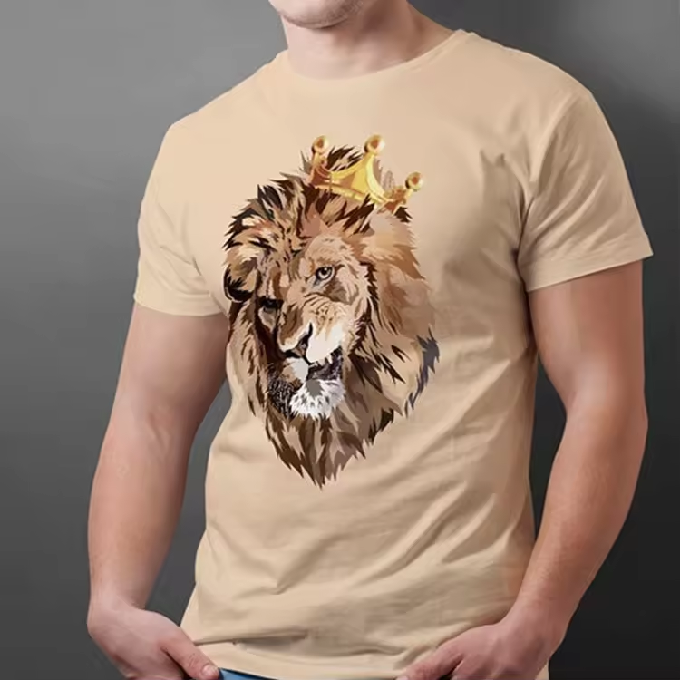 Classic 3D digital Printing Knit 180gsm Cotton Custom Men T Shirts