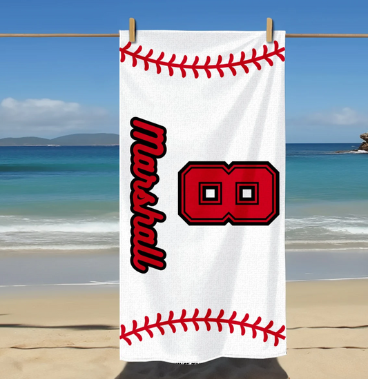 Baseball Custom Towel - Beach Towel