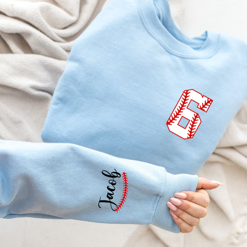 Custom Baseball Sweatshirt, Baseball Mom Crewneck