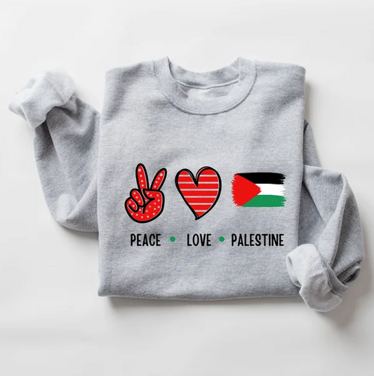 Peace Love Palestine Sweatshirt,Free Palestine Shirt