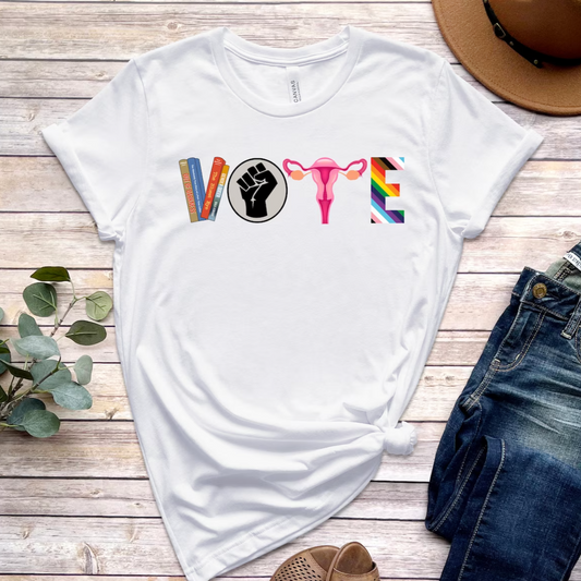 Vote Shirt, Banned Books Shirt, Reproductive Rights Tee, BLM Shirts, Political Activism Shirt, Pro Roe V Wade, Election Tshirts, LGBTQ Shirt