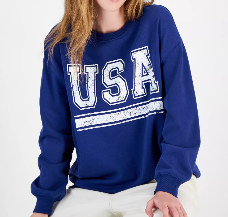 Juniors' USA Graphic Sweatshirt