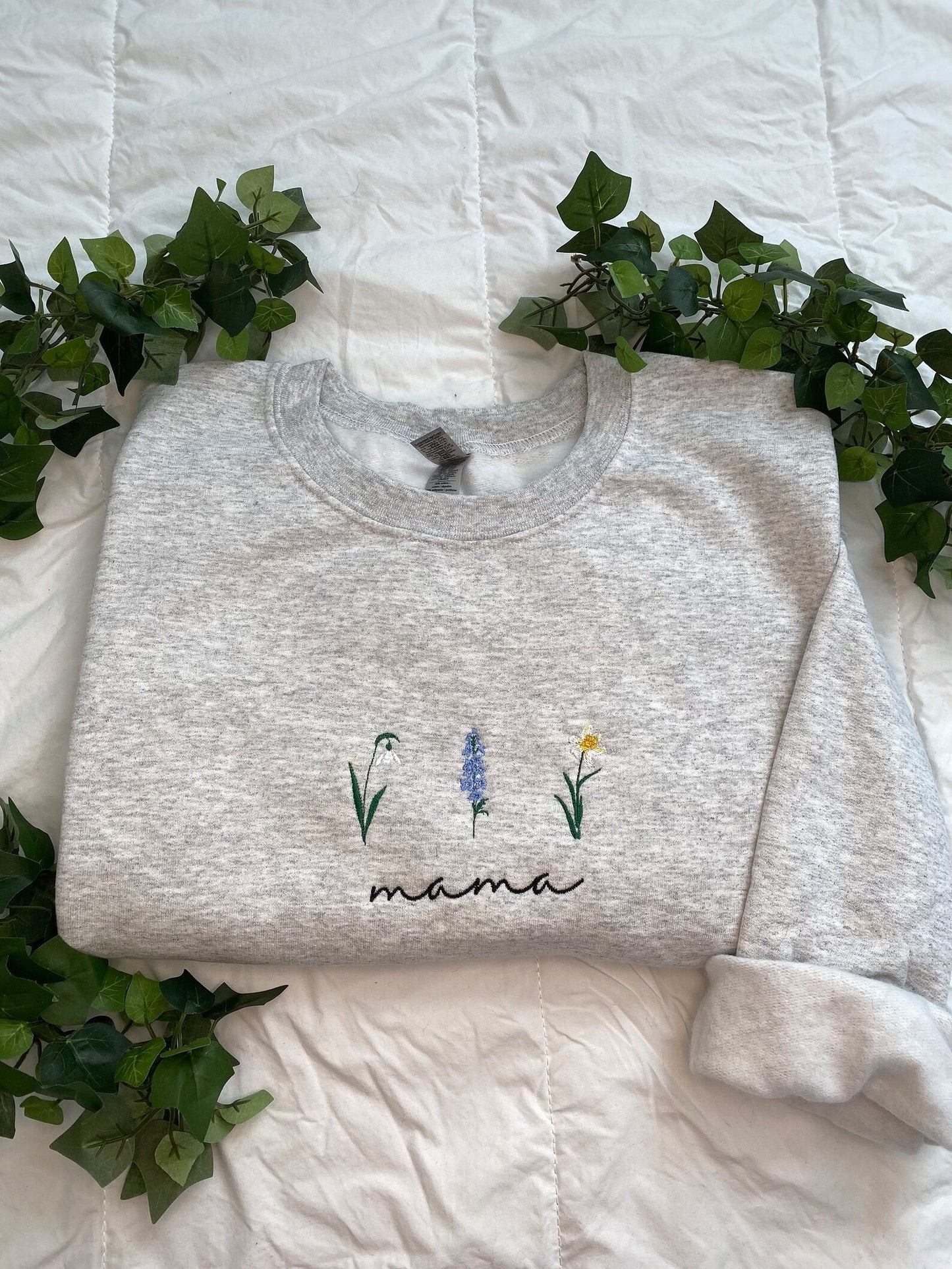 Birth month embroidered sweatshirt