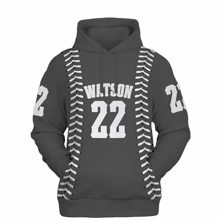 Personalizable Baseball Stitches Hoodie