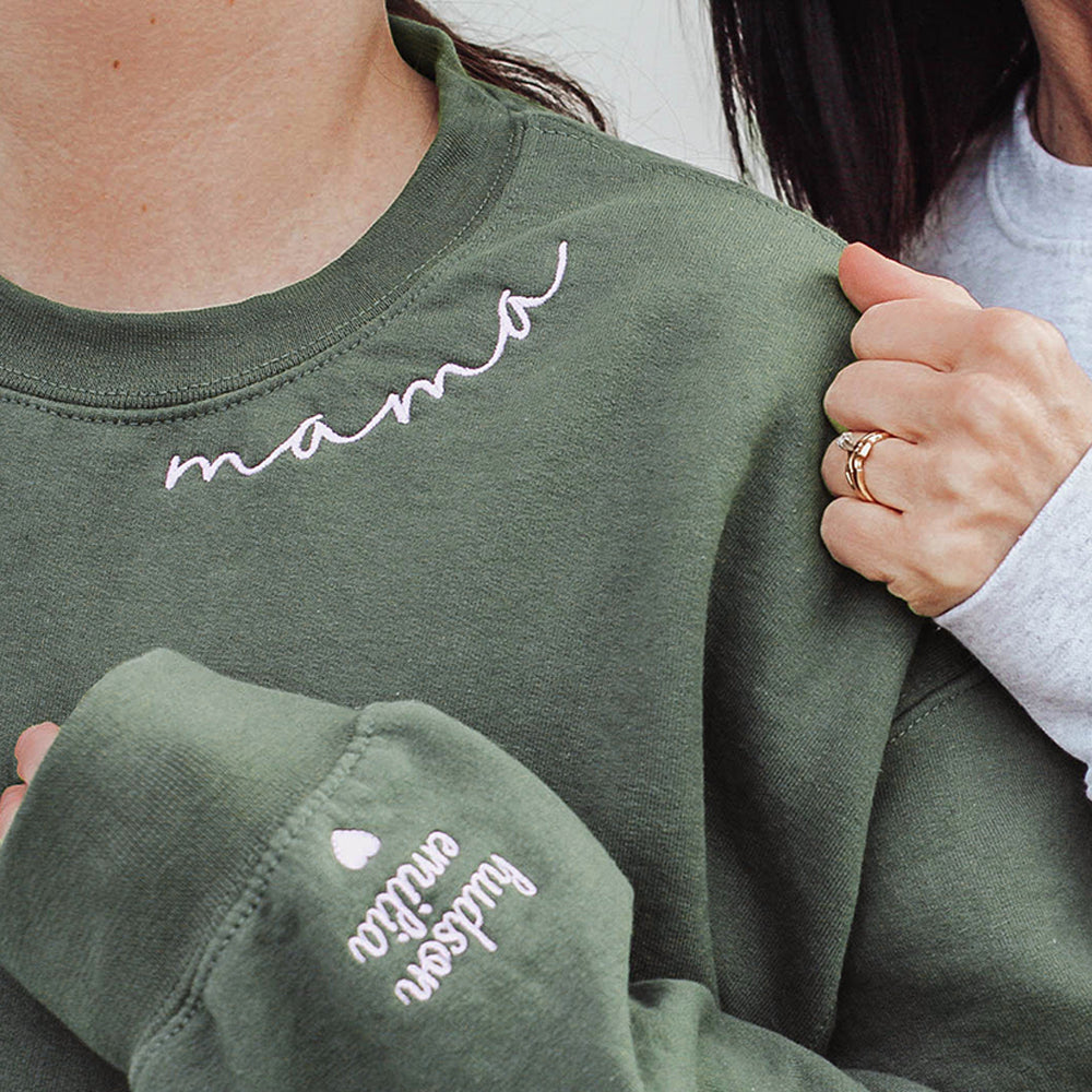 Custom Embroidered Mama Sweatshirt