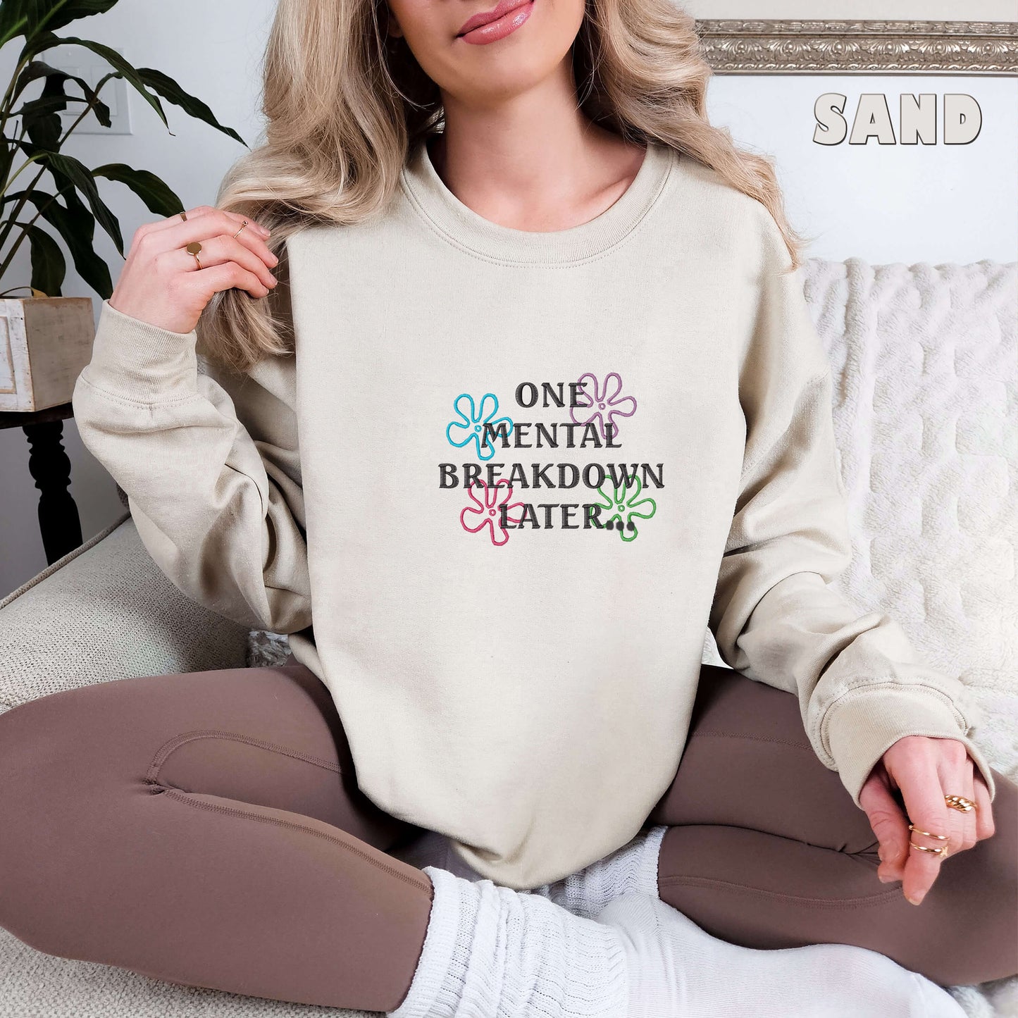 Mental Breakdown Embroidered Sweatshirt