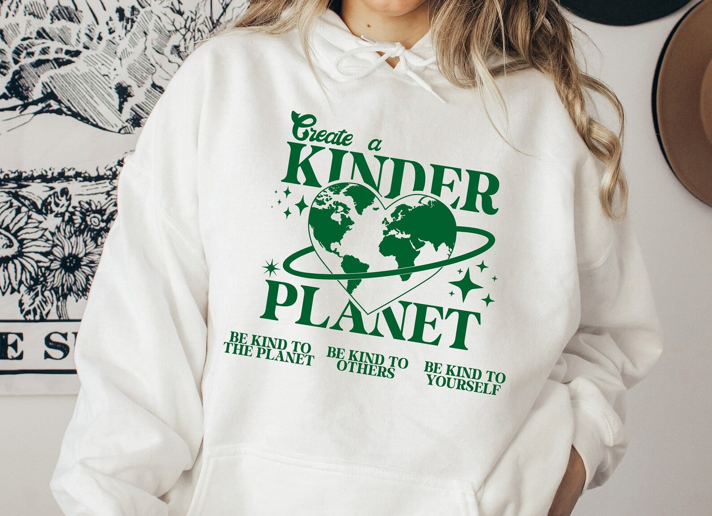 Create A Kinder Planet Sweatshirt, Earth Day Sweat