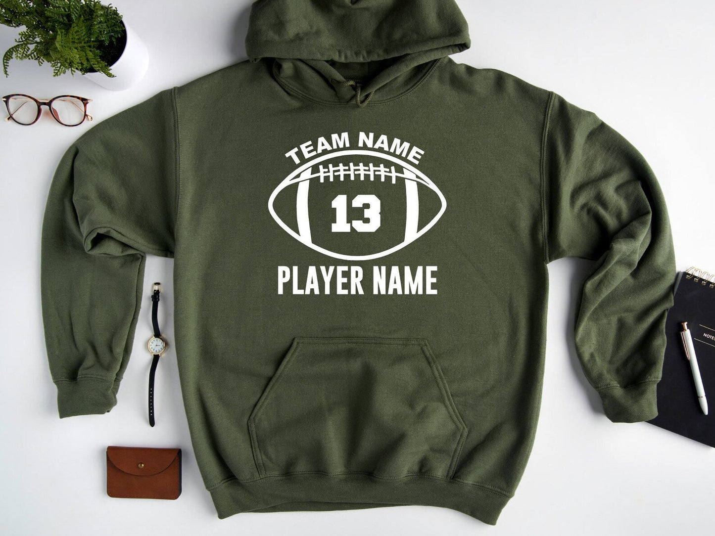 Custom Football Hoodie, Personalized Football SweatShirt