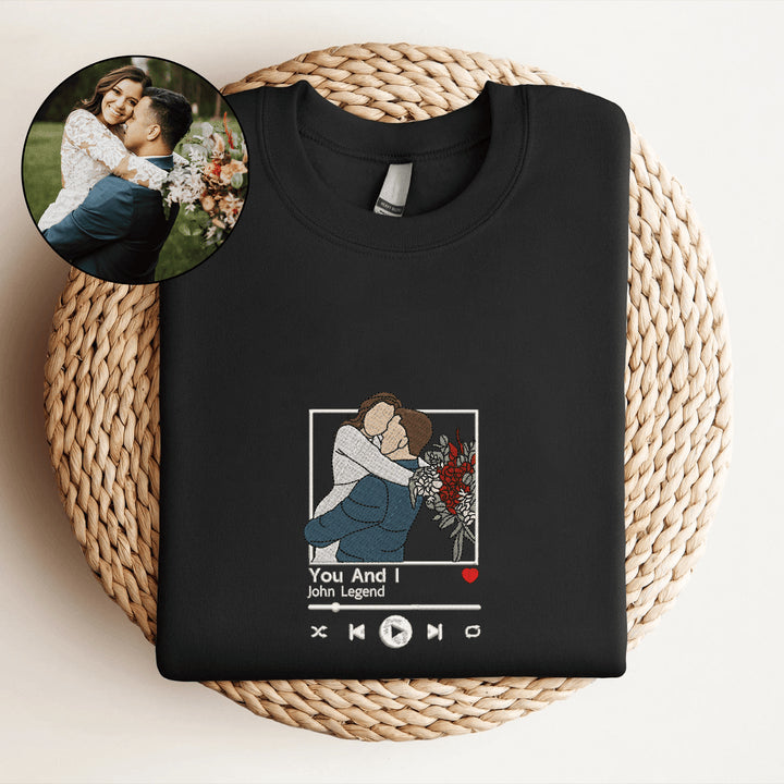 Personalized Portrait from Your Photo With Favorite Song Music