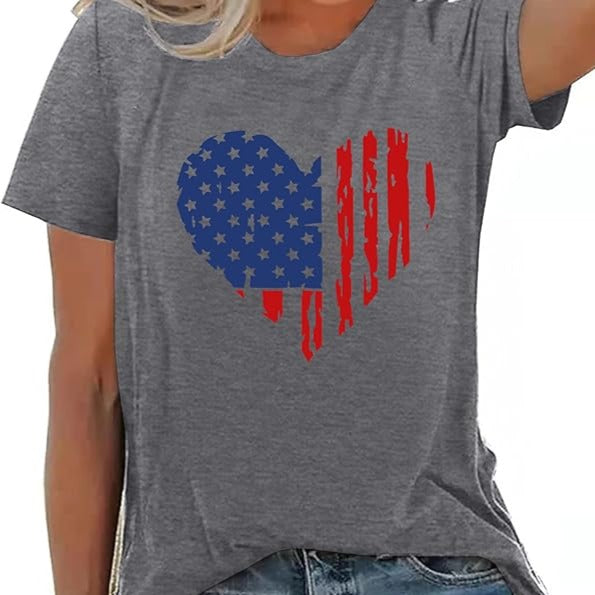 We The People 1776 Shirts for Women 4th of July T-Shirts American Flag Tee Patriotic Graphic Shirt Tops