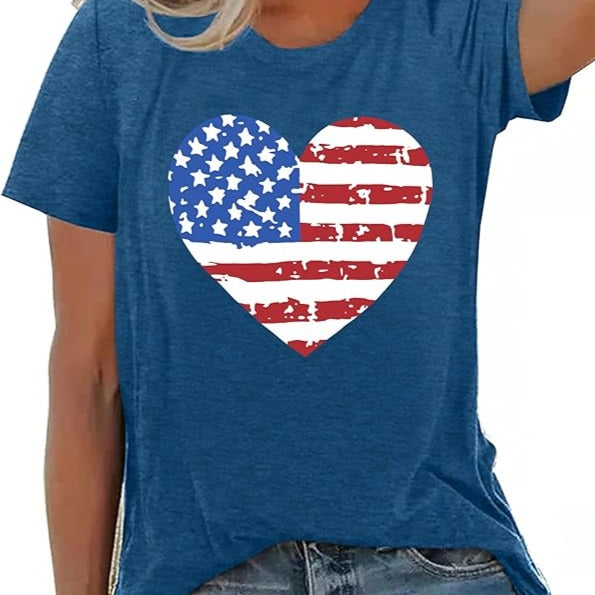 We The People 1776 Shirts for Women 4th of July T-Shirts American Flag Tee Patriotic Graphic Shirt Tops