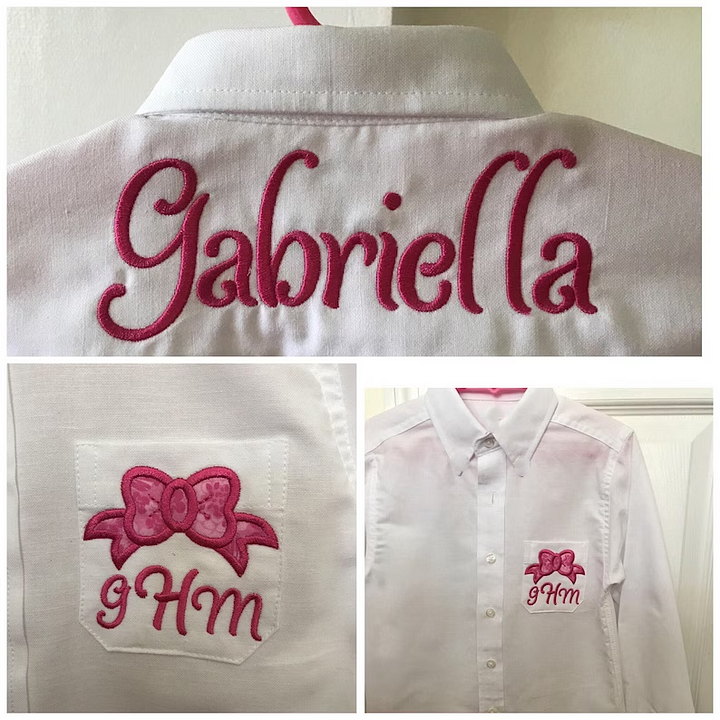 Personalized Girls Embroidered Name Cover Up Shirt