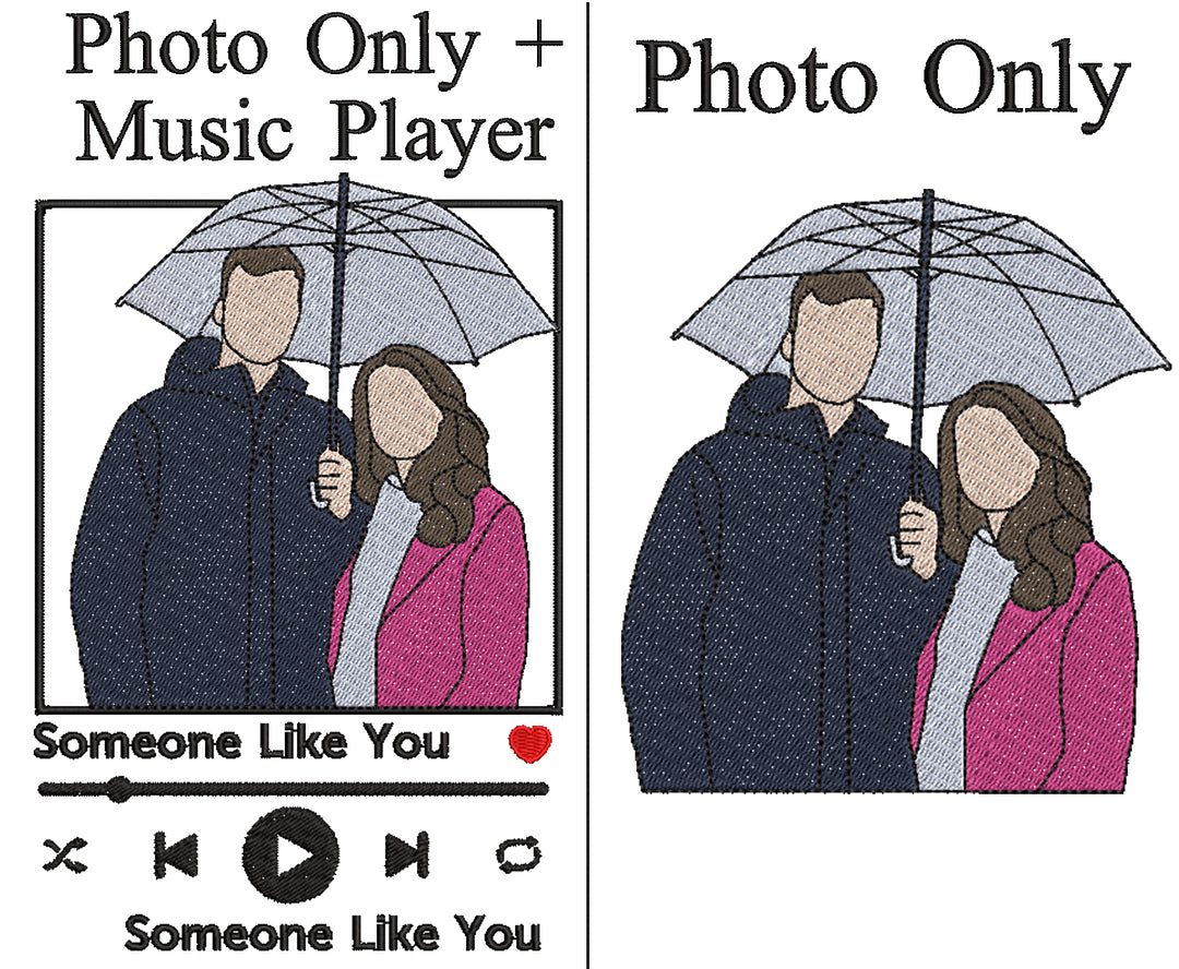 Personalized Portrait from Your Photo With Favorite Song Music