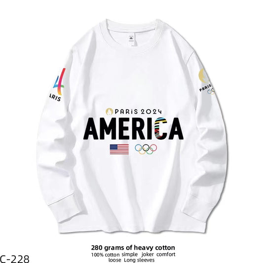 Olympic Support Long Sleeve T-Shirt or Hoodie