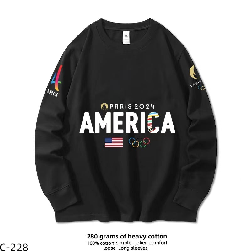 Olympic Support Long Sleeve T-Shirt or Hoodie