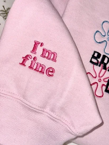 Mental Breakdown Embroidered Sweatshirt