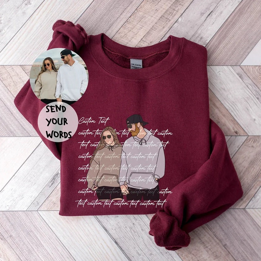 CHEST Photo and Words Portrait Hoodie