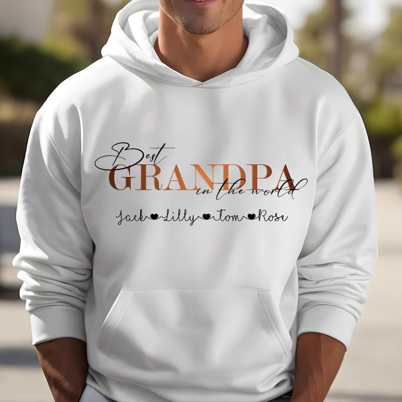 "Favorite PAPA" Personalized with Children's Names T-Shirt Gift, Cool Dad Sweatshirt