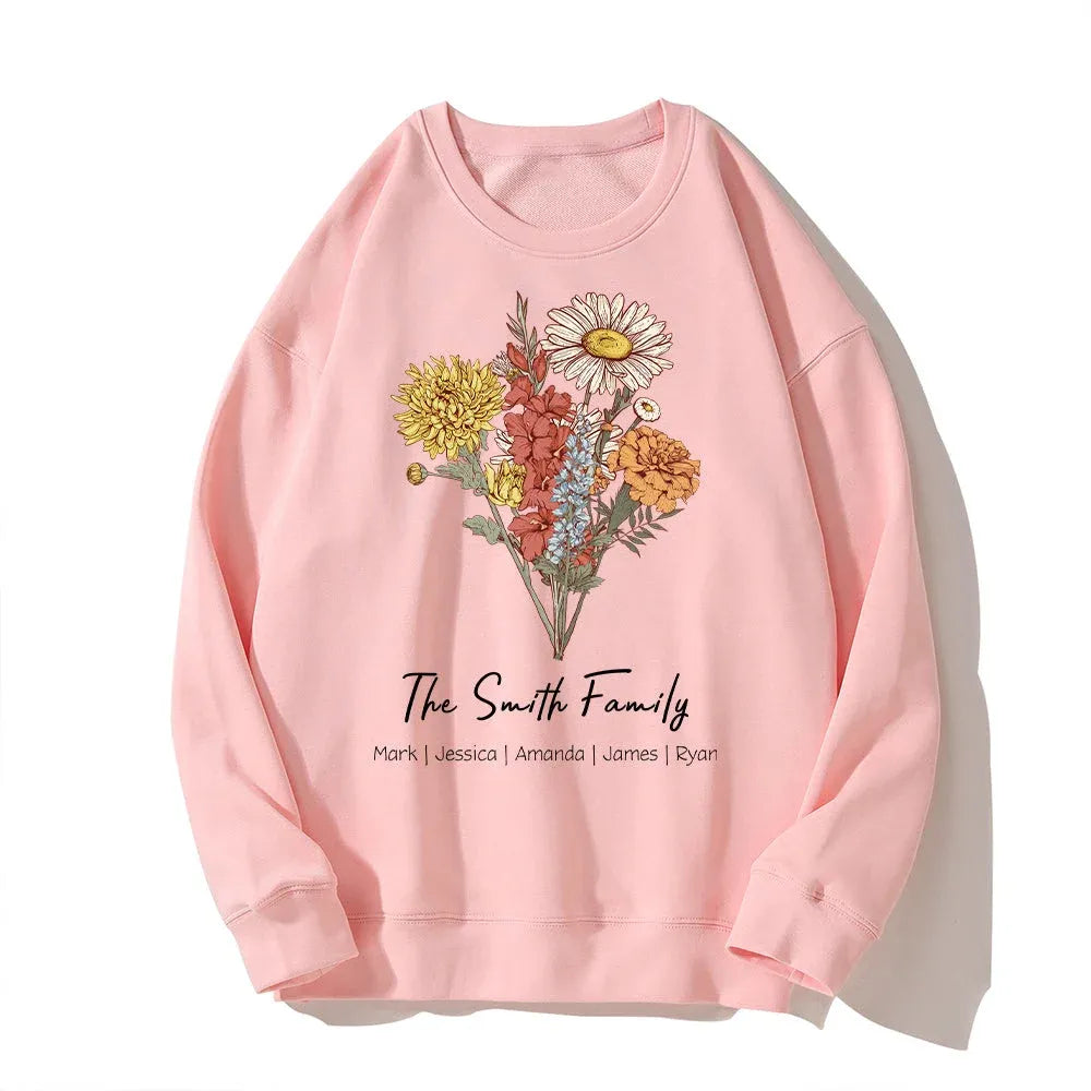 Birth Flower Bouquet Customized Hoodie/Crewneck