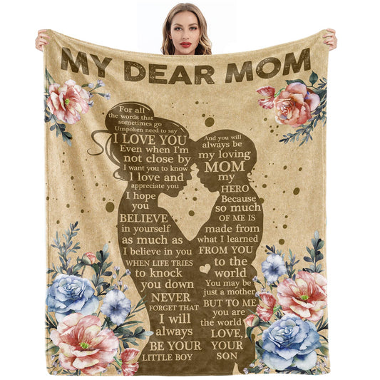 Gifts for Mom from Daughter,Soft Cozy Custom Throw Blanket