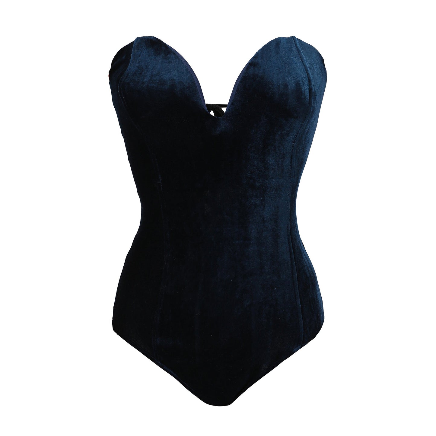 Tube Top Velvet Bodysuit Leotard Corset Back