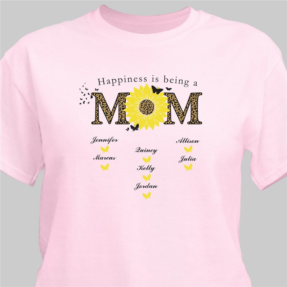 Personalized Happiness is Being A Mom T-Shirt