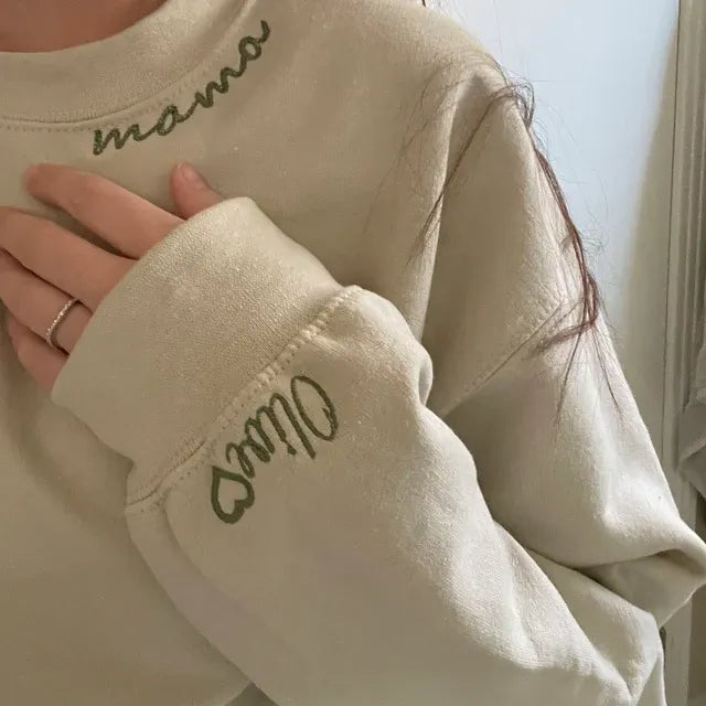 Custom Embroidered Mama Sweatshirt