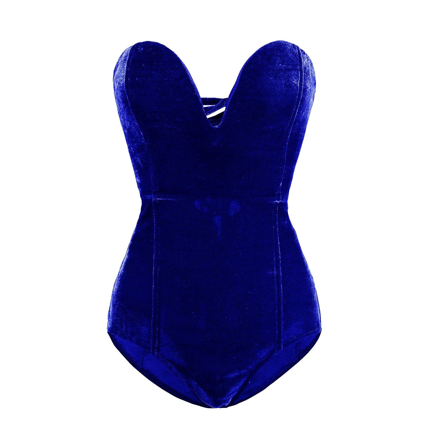 Tube Top Velvet Bodysuit Leotard Corset Back