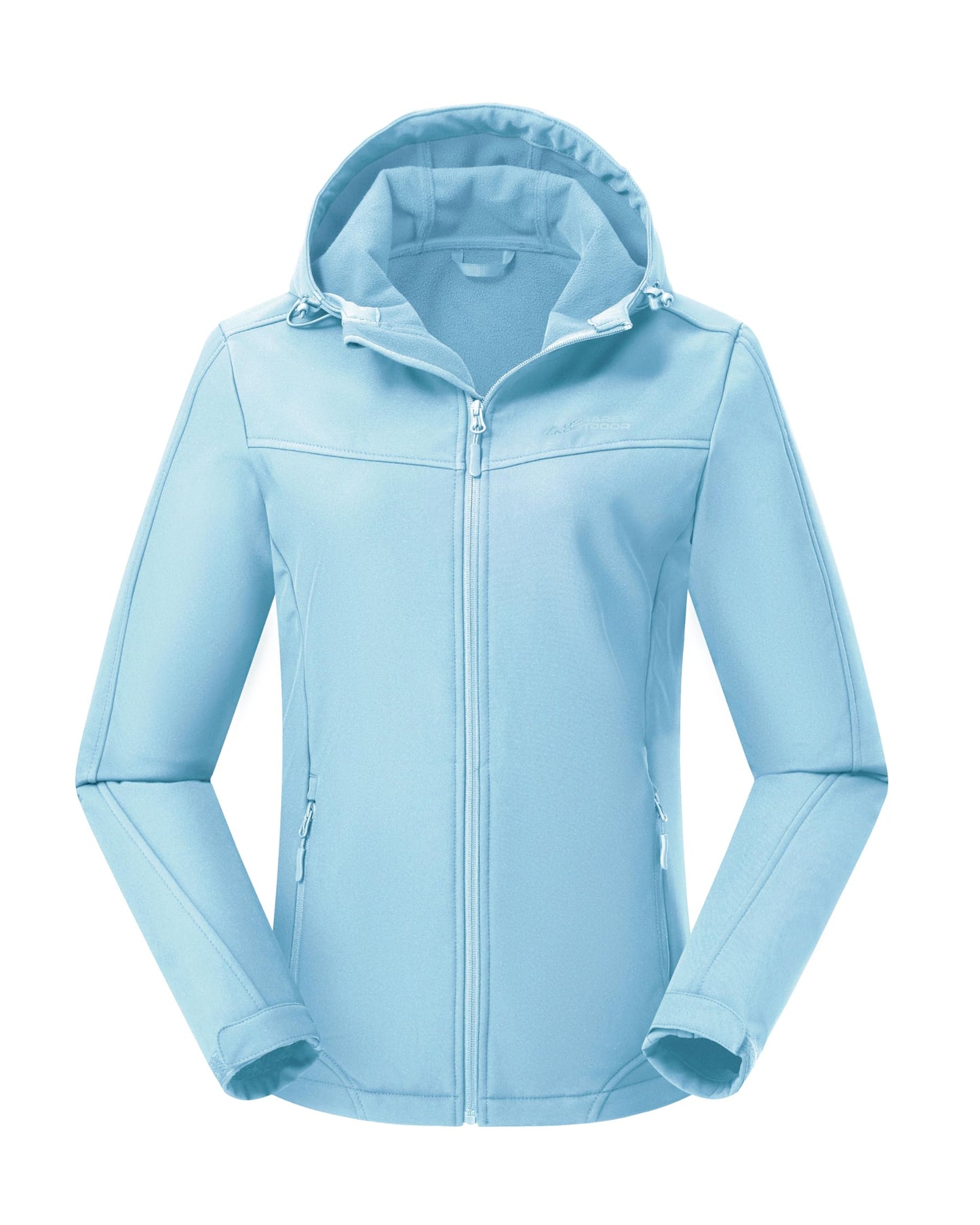 Women's Softshell Jacket Lightweight Fleece Lined Waterproof Coats Rain Jacket with Hood for Hiking Running