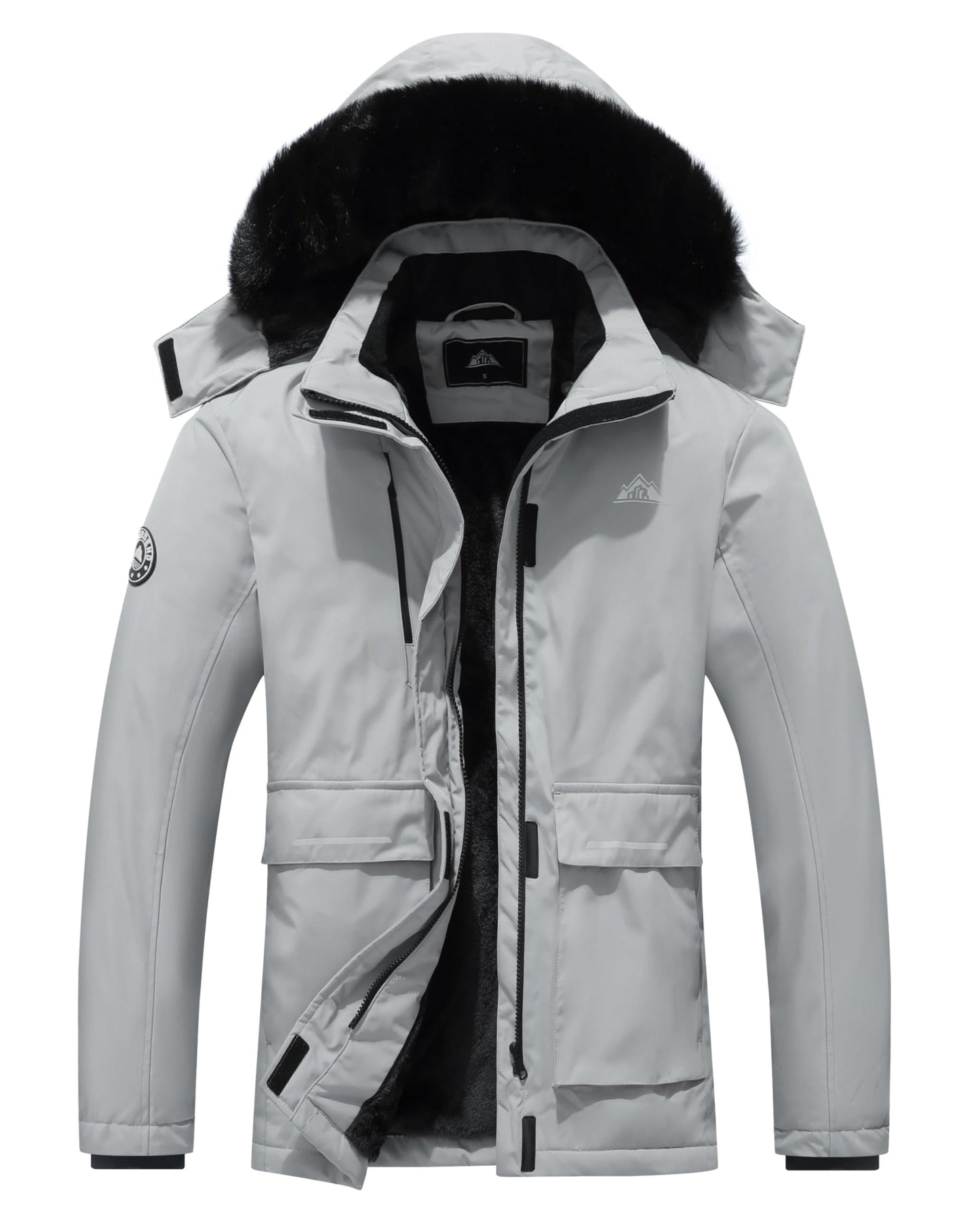 Women's Waterproof Ski Jacket, Warm Winter Snow Coat, Mountain Windbreaker Hooded Raincoat Jacket