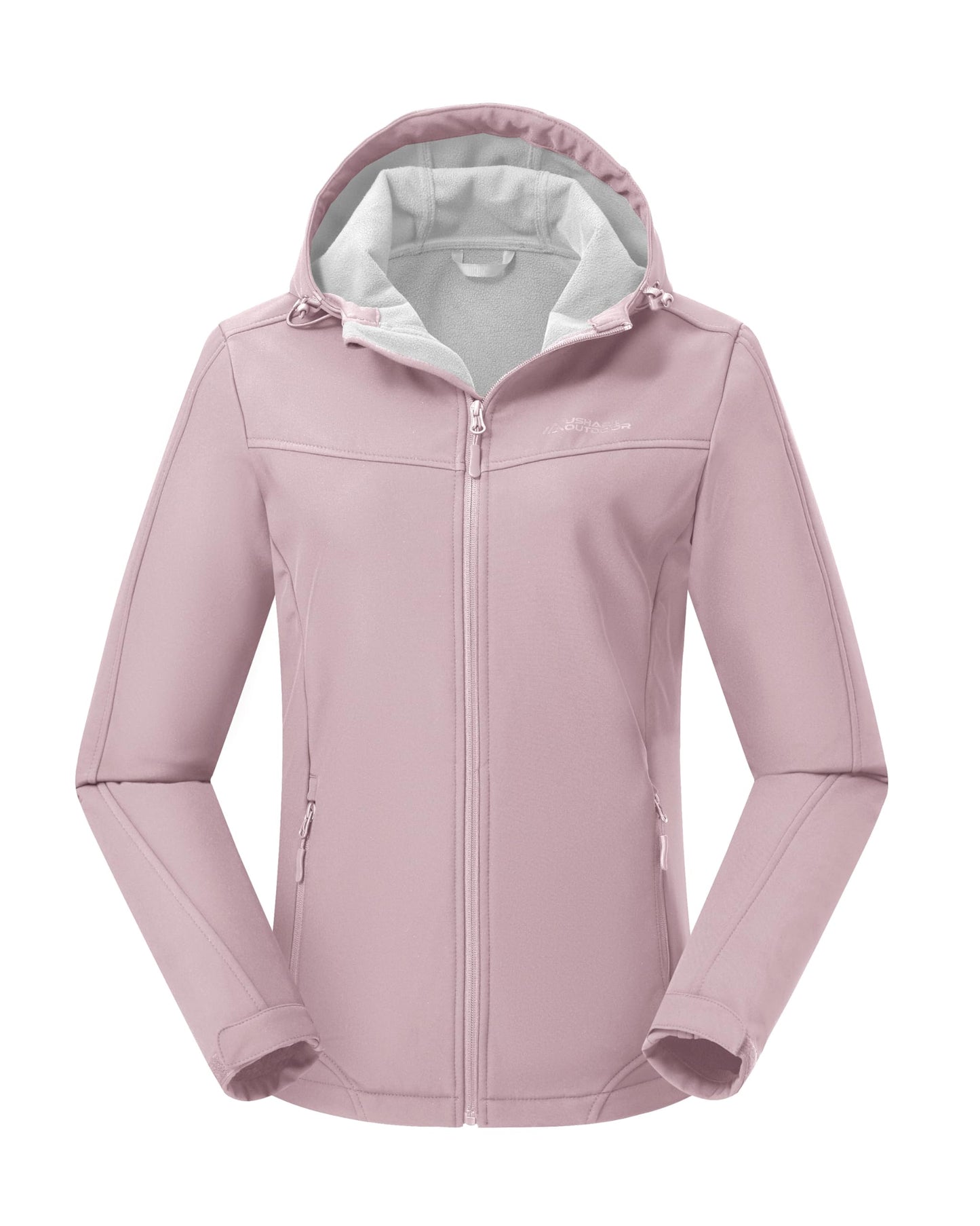 Women's Softshell Jacket Lightweight Fleece Lined Waterproof Coats Rain Jacket with Hood for Hiking Running