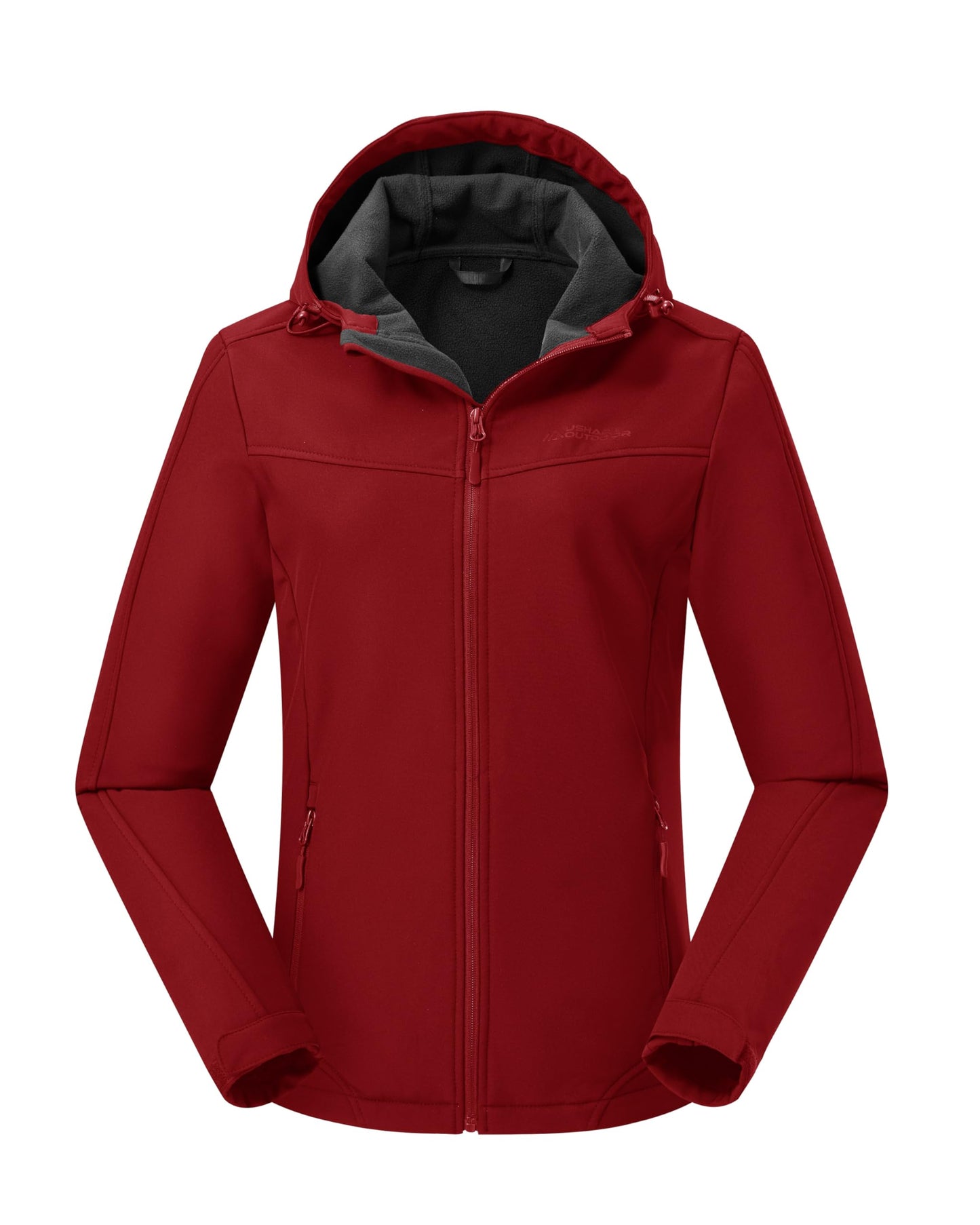 Women's Softshell Jacket Lightweight Fleece Lined Waterproof Coats Rain Jacket with Hood for Hiking Running