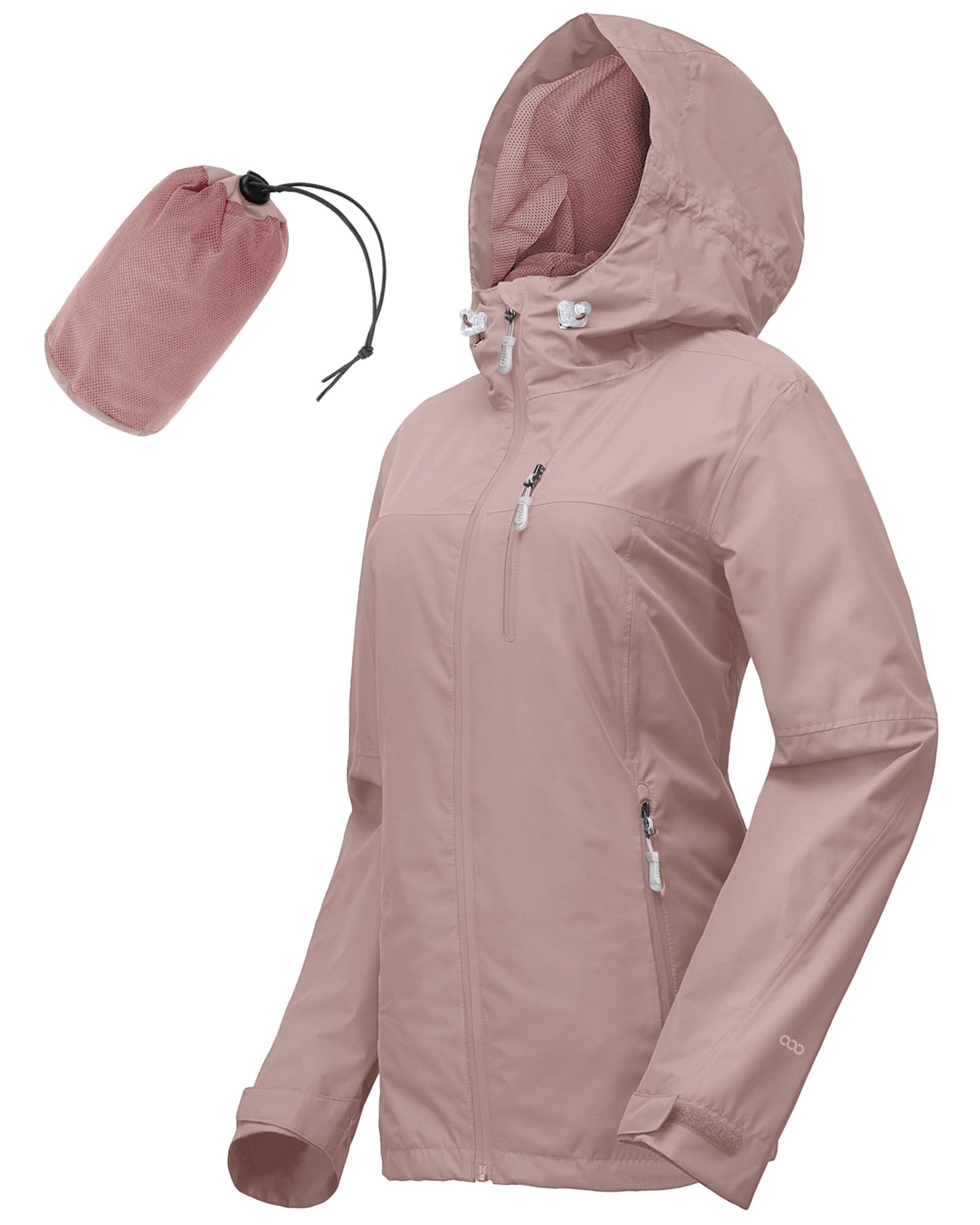 Packable Rain Jacket, Women Lightweight Waterproof Raincoat, with Hood Cycling Bike Jacket Windbreaker