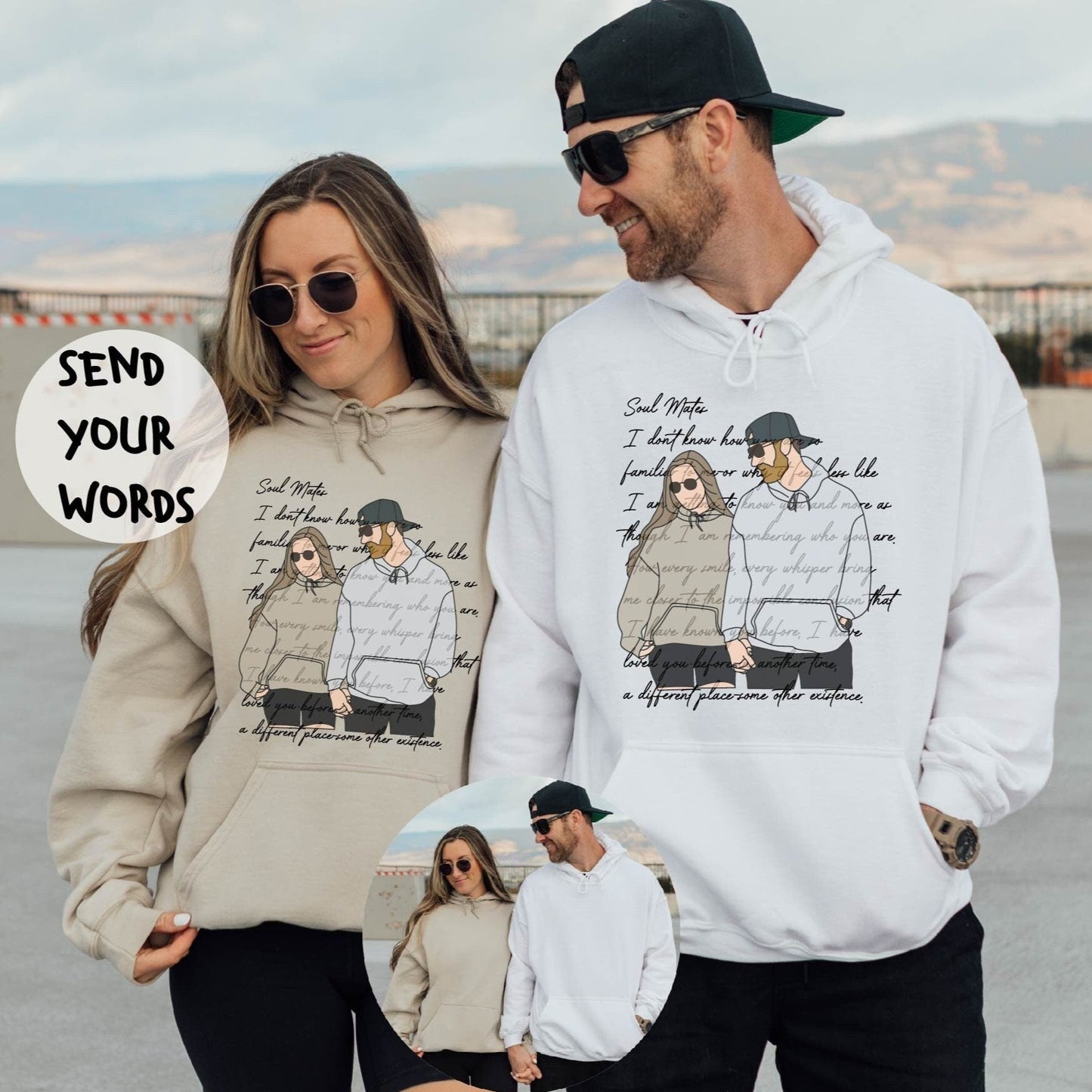 CHEST Photo and Words Portrait Hoodie