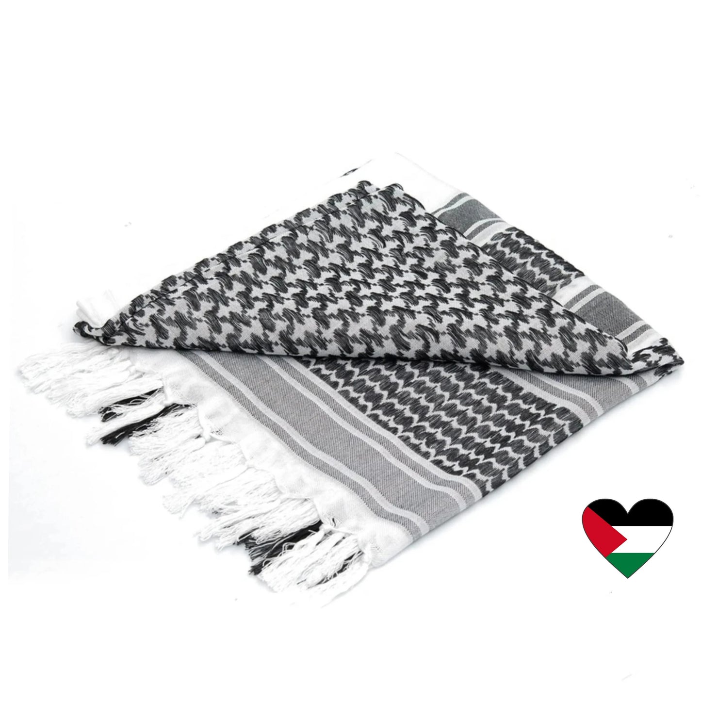 Keffiyeh Palestinian Style Cotton Scarf with Tassels,Arab Scarf,Palestinian Headscarf